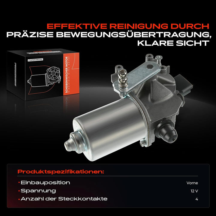 Frankberg 1x Wischermotor Scheibenwischermotor Vorne Links oder Rechts Kompatibel mit Movano B Maste