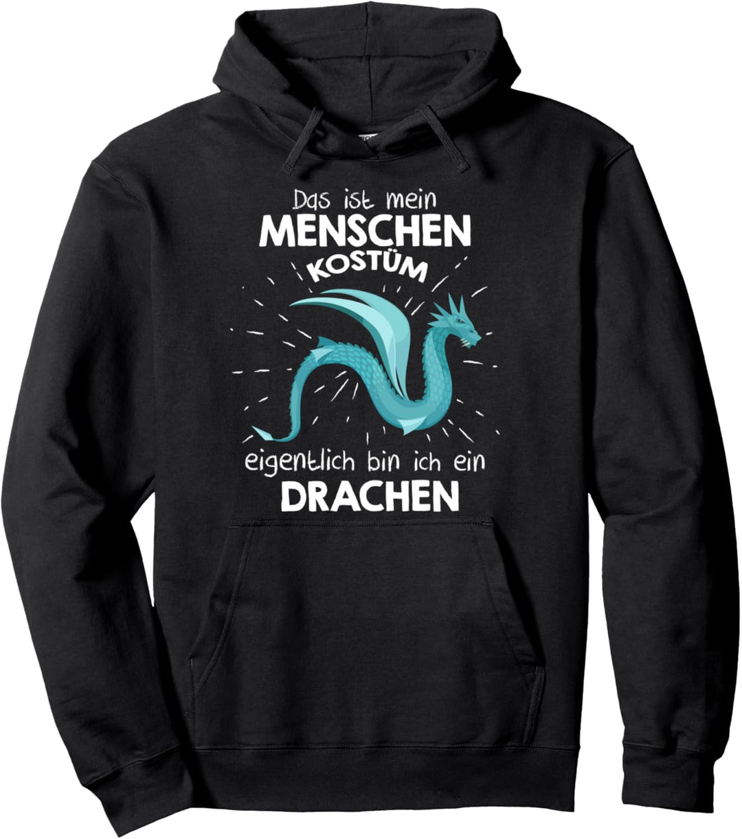 Mein Menschen Kostüm Bin ich ein Drachen, Halloween Outfit Pullover Hoodie