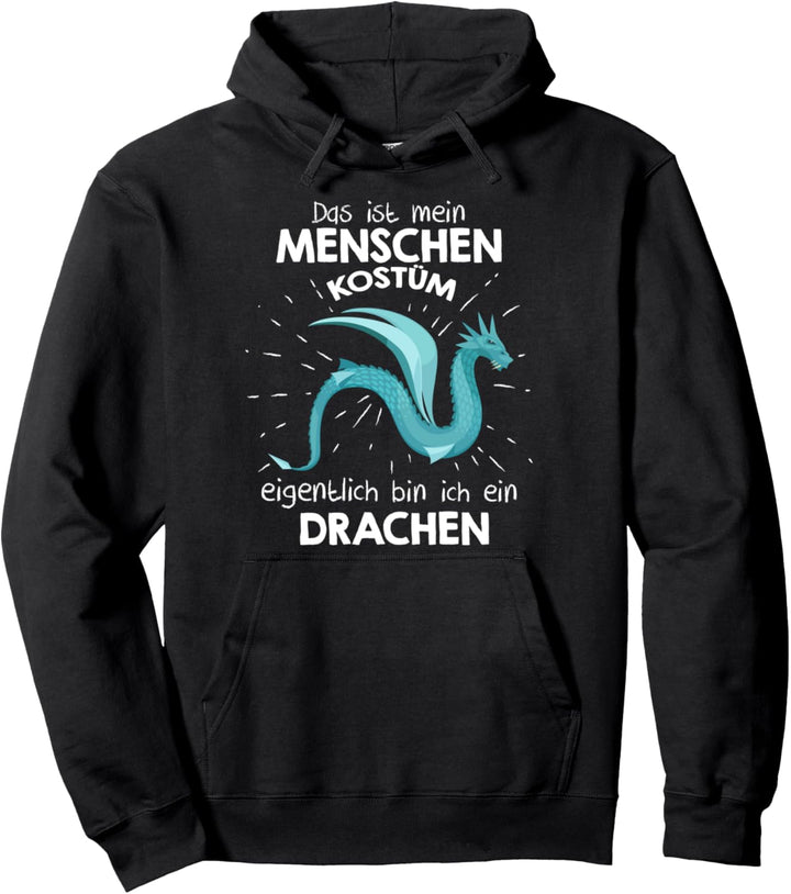 Mein Menschen Kostüm Bin ich ein Drachen, Halloween Outfit Pullover Hoodie