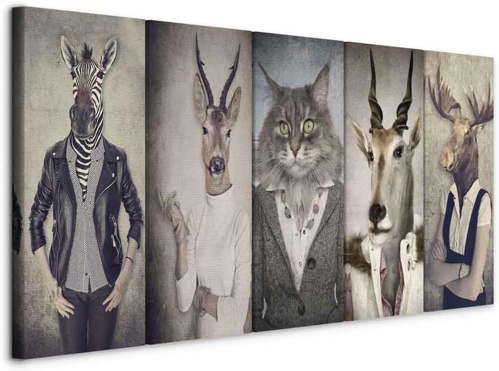 murando - Bilder Arbeitstiere 200x80 cm Vlies Leinwandbild 5 tlg Kunstdruck modern Wandbilder XXL Wa