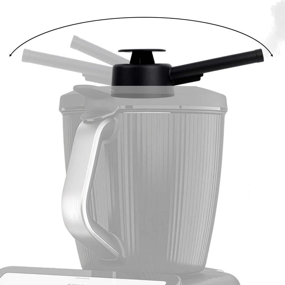 Dampfumleiter kompatibel mit Thermomix TM7 zubehör | 360° Drehbarer Dampfkamin mit Überlaufschutz |
