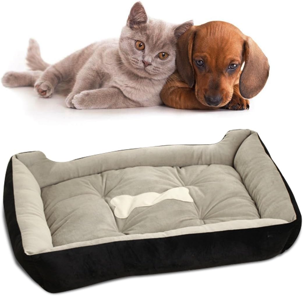 PETCUTE Hundebett Waschbar Haustierbett Hundekissen Katzenbett für kleines mittlere grosse Hunde S S