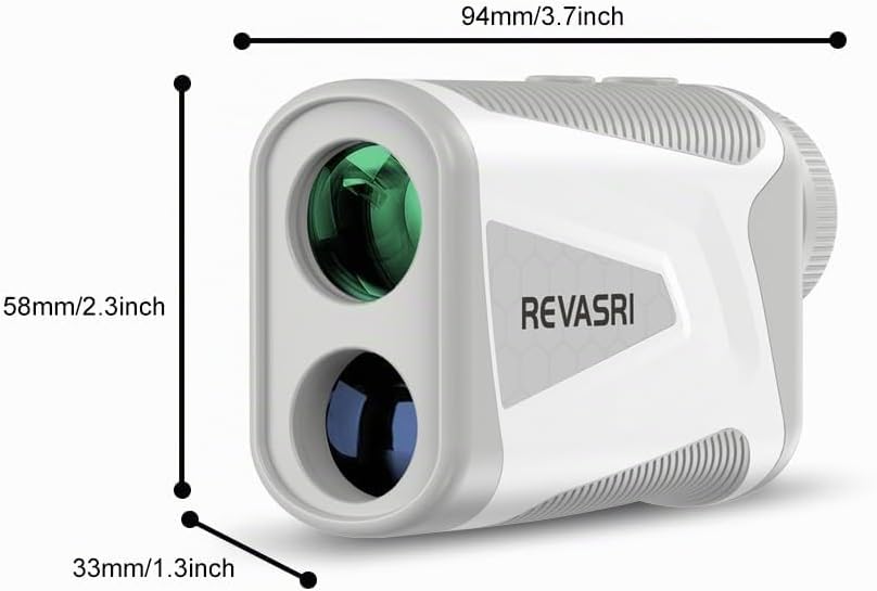 REVASRI Laser-Golf-Entfernungsmesser, 1000 Yards, 6-fache Vergrösserung, Neigungsausgleich, Flaggenv