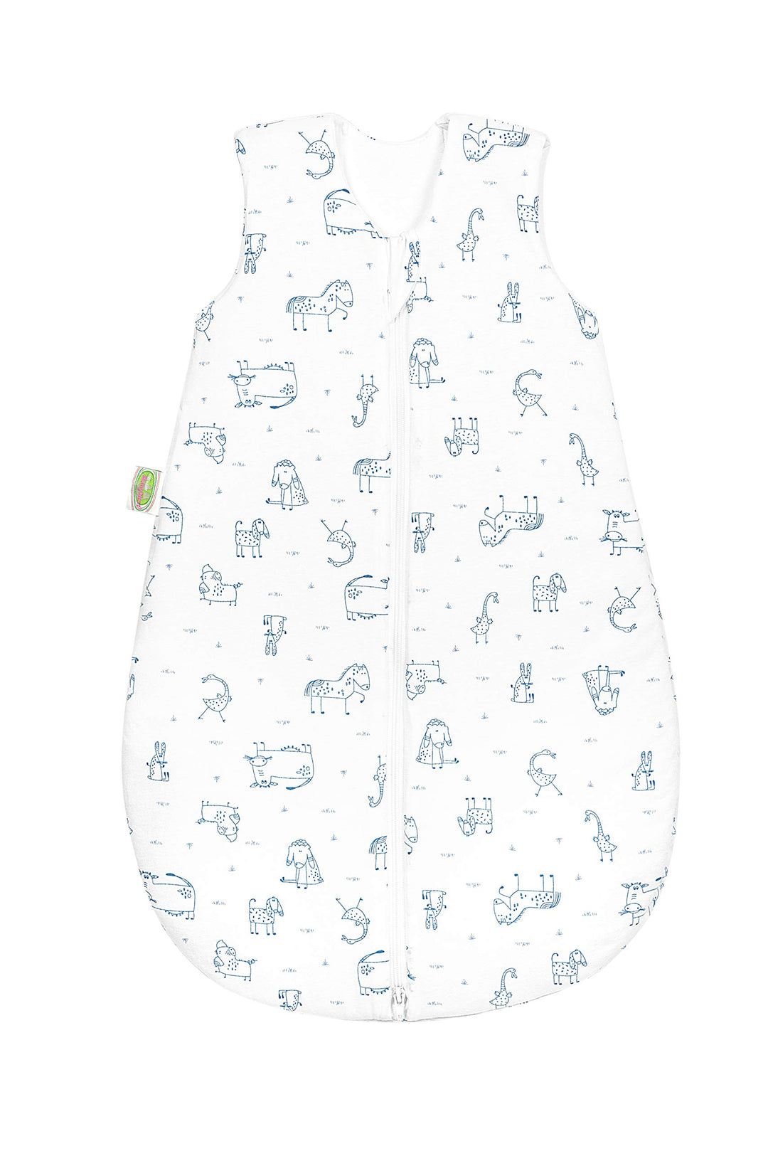 Odenwälder Babynest Jersey Winter Schlafsack 110 Happy Animals bleu