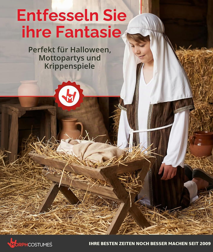 Fun Shack Hirten Kostüm Kinder, Hirte Kostüm Kinder, Kostüm Hirte Kinder, Hirtenkostüm Kinder, Hirte