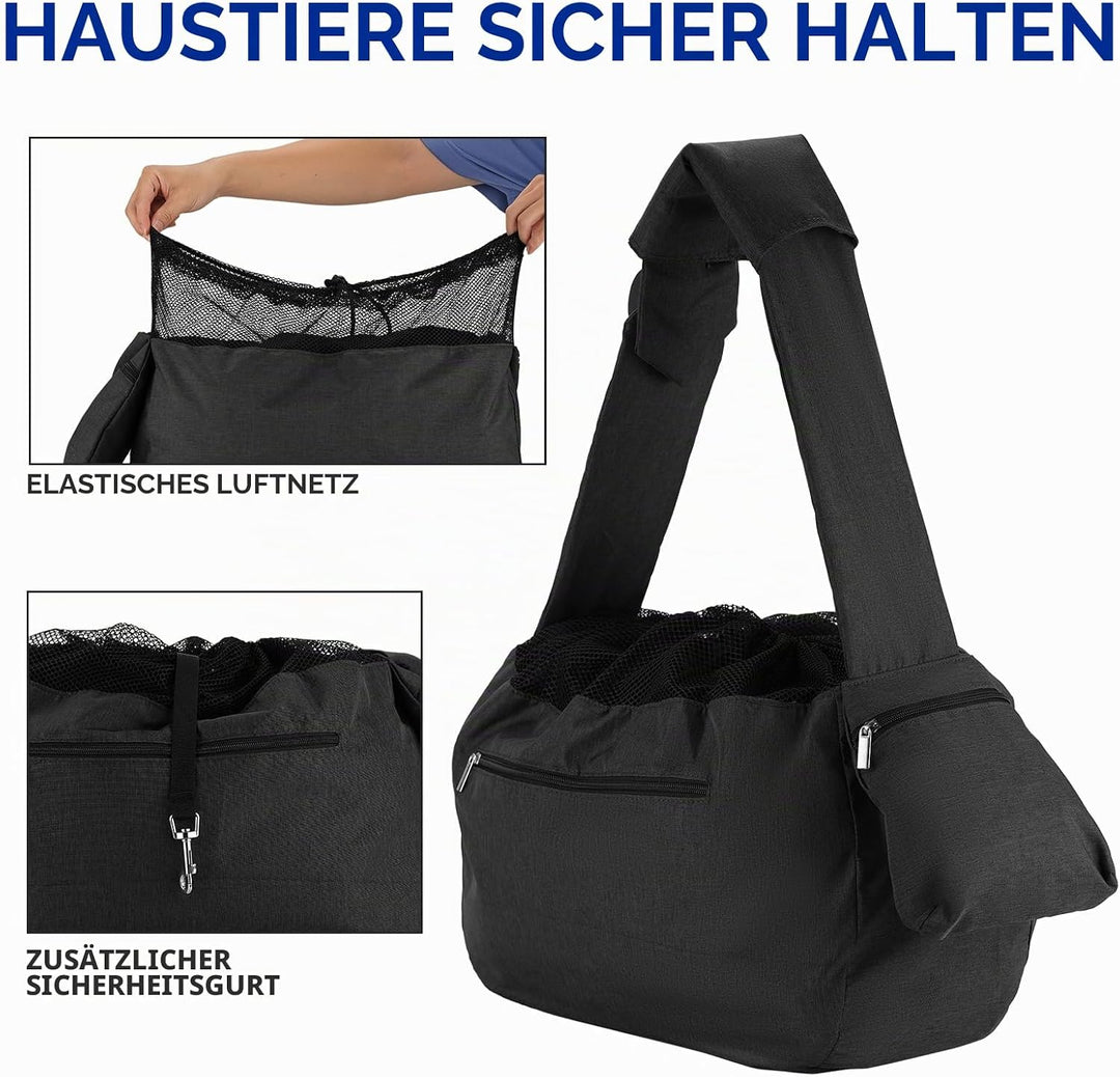 Hundetasche, ISFORU grosse Haustiertasche für kleinen Hund und Katze | Tragekraft bis 10KG – Angeneh