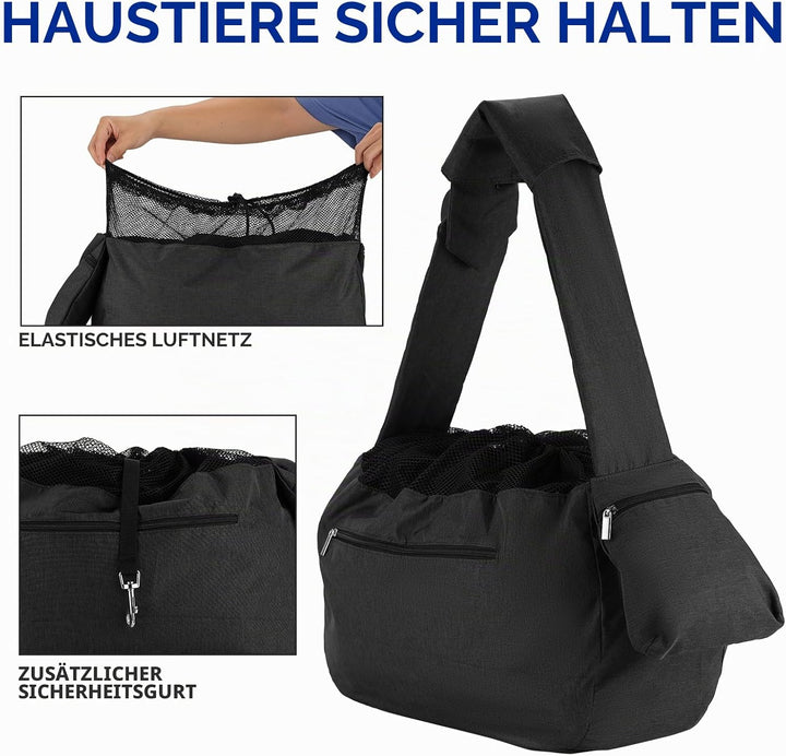 Hundetasche, ISFORU grosse Haustiertasche für kleinen Hund und Katze | Tragekraft bis 10KG – Angeneh