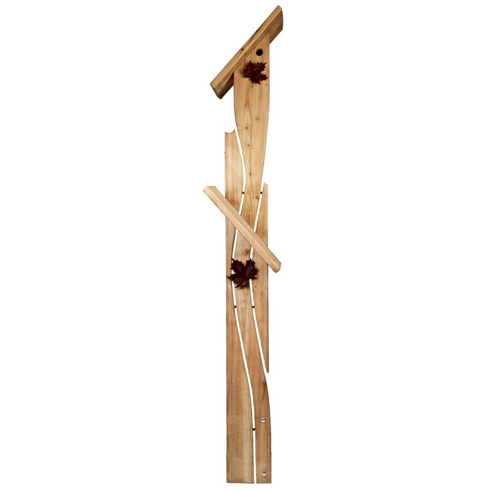 WEIDENPROFI Nistkasten, Vogelhaus mit Standfuss aus Lärchenholz, Modell Morgentänzer, Höhe ca. 300 c