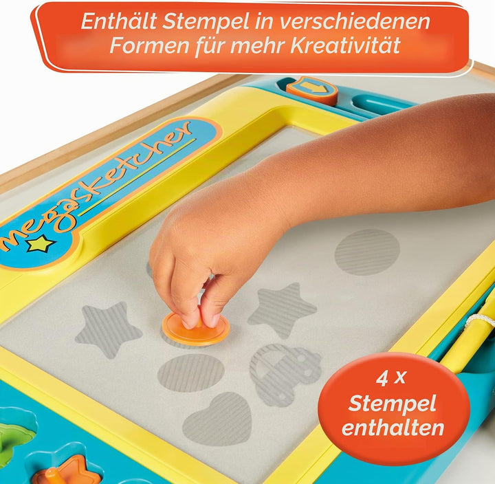Megasketcher Tomy Motorisierte Magnettafel Für Kinder, Mehrfarbig - Hochwertiges Kinderspielzeug - Z
