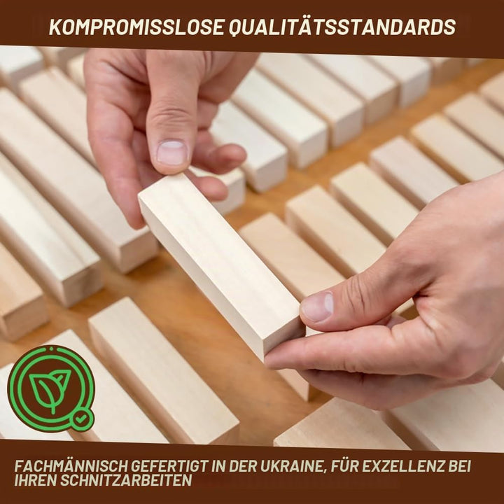 BeaverCraft BW19 Stück Lindenholz-Schnitzblöcke, Schnitzholz-Schnitzblöcke, Linde zum Schnitzen von