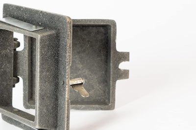 SEZAM Revisionstür für Öfen aus Gusseisen 14,6 x 4,5 x 14,6 cm, Kamintür - Klappe - Räumungstür, für