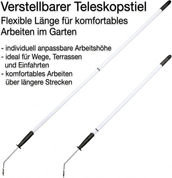 Fugenkratzer mit Stiel Fugenreiniger Unkrautkratzer Schneide aus Vollhartmetall verschleissfest wend