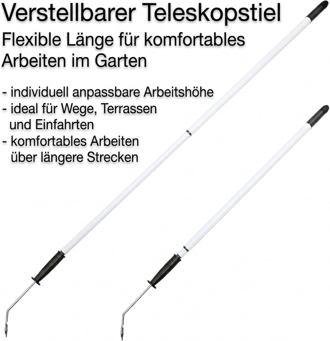 Fugenkratzer mit Stiel Fugenreiniger Unkrautkratzer Schneide aus Vollhartmetall verschleissfest wend