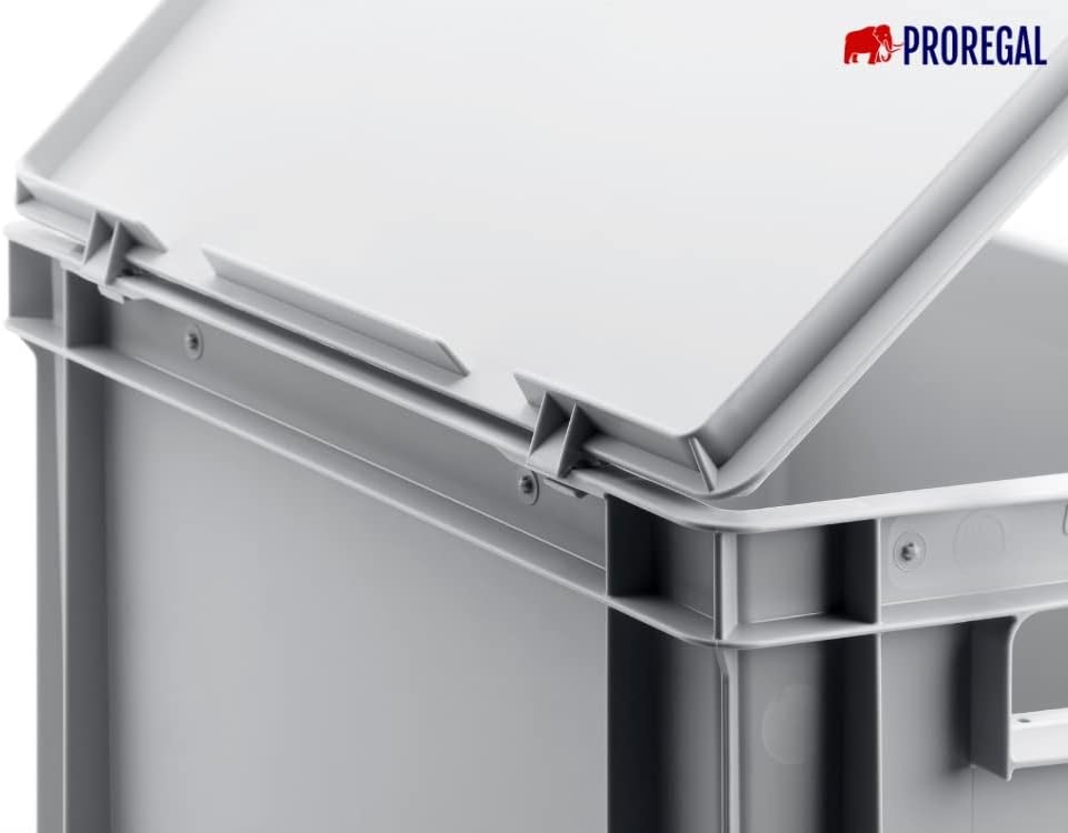 PROREGAL SuperSparSet 5x Scharnierdeckel für Eurobehälter | HxBxT 2,7x30x40cm HxBxT 2,7x30x40cm (5er