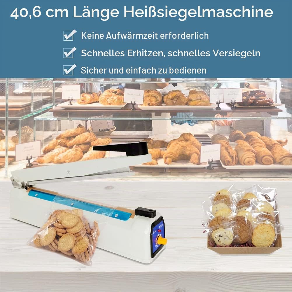 Folienschweissgerät Heisssiegelgerät 400mm Heisssiegelmaschine Eisengehäuse Balkenschweissgerät 5mm