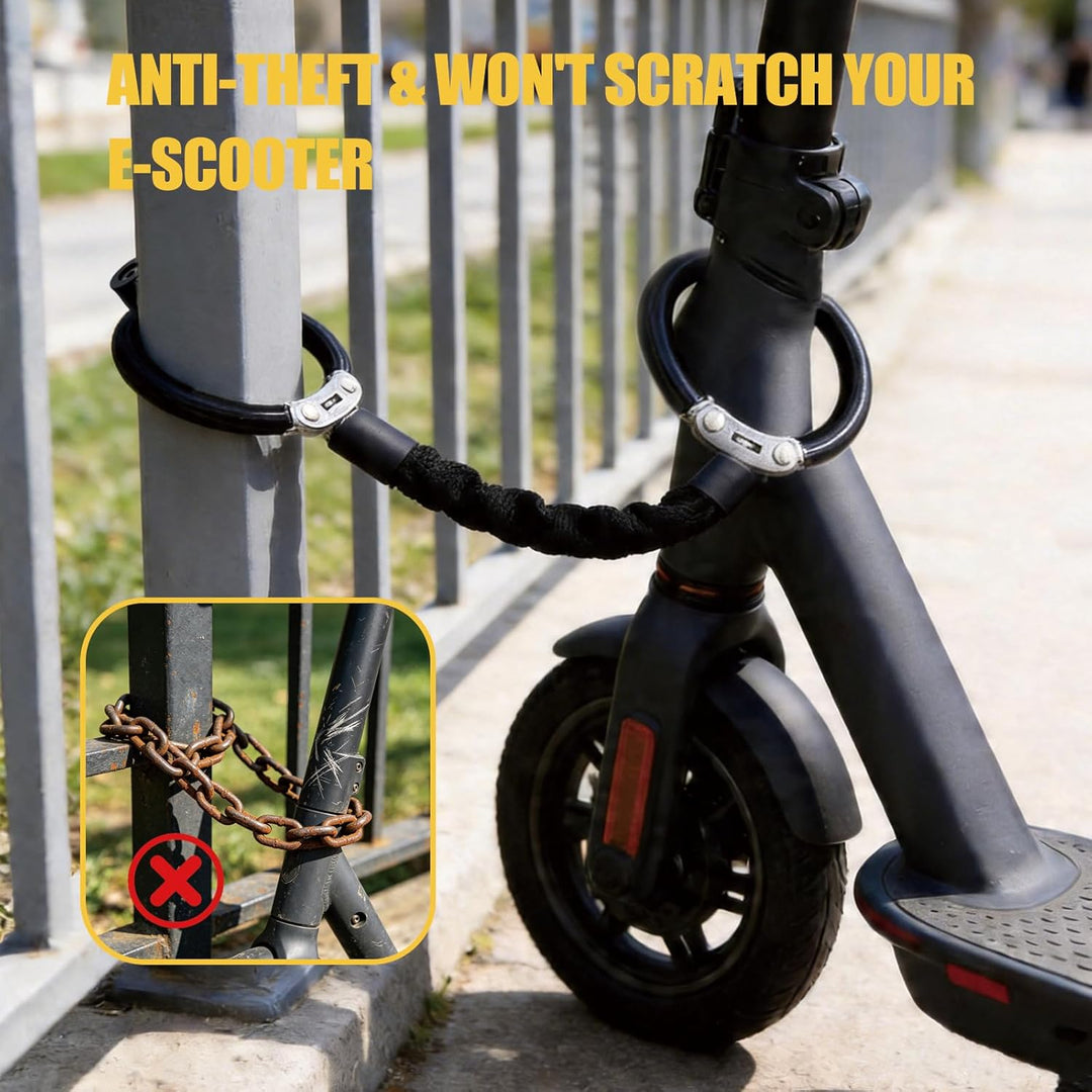 E Scooter Schloss, Schloss für E Scooter, 8mm Verstärktes Handschellenschloss, Fahrradschloss Hohe S