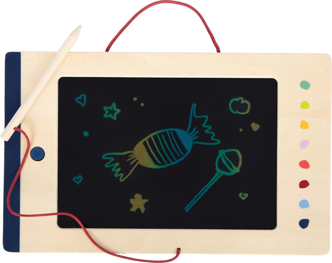 small Foot LCD Schreib- und Maltafel „Educate“, elektronische Schreibtafel mit Farbdisplay, für Kind