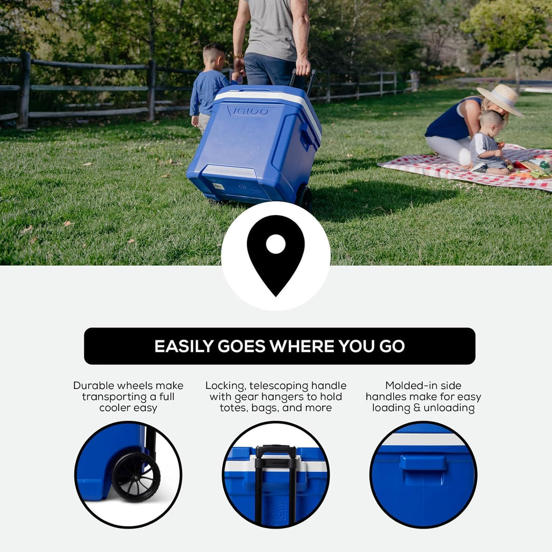IGLOO Profile II 28 Roller Kühler, blau, 28 Liter