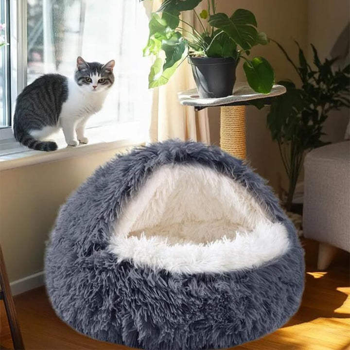 Flauschig Hundebett Muschelform Katzenbett Warm Tierbett Haustierbett Waschbar Hundesofa Katzensofa