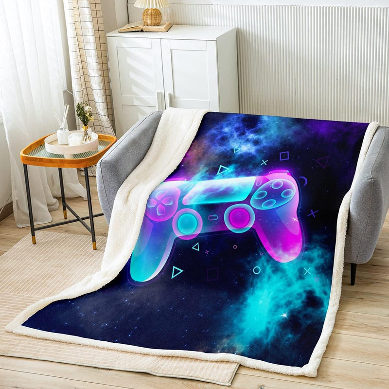 Tbrand Jungen Gamepad Decke Videospiel Wohndecke für Kinder Modern Gamer Controller Kuscheldecke 150