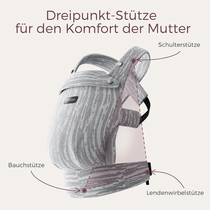 Momcozy Herihuge Baby-Trage - Charmante Jacquard-Webart, Langlebig &amp; Elegant - Ganz-Tages-Komfort fü