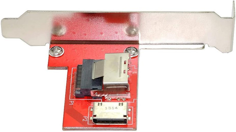 NFHK PCI-Express 4.0 Mini SAS SFF-8087 to Oculink SFF-8611 SFF-8612 PCBA Female Adapter with Bracket