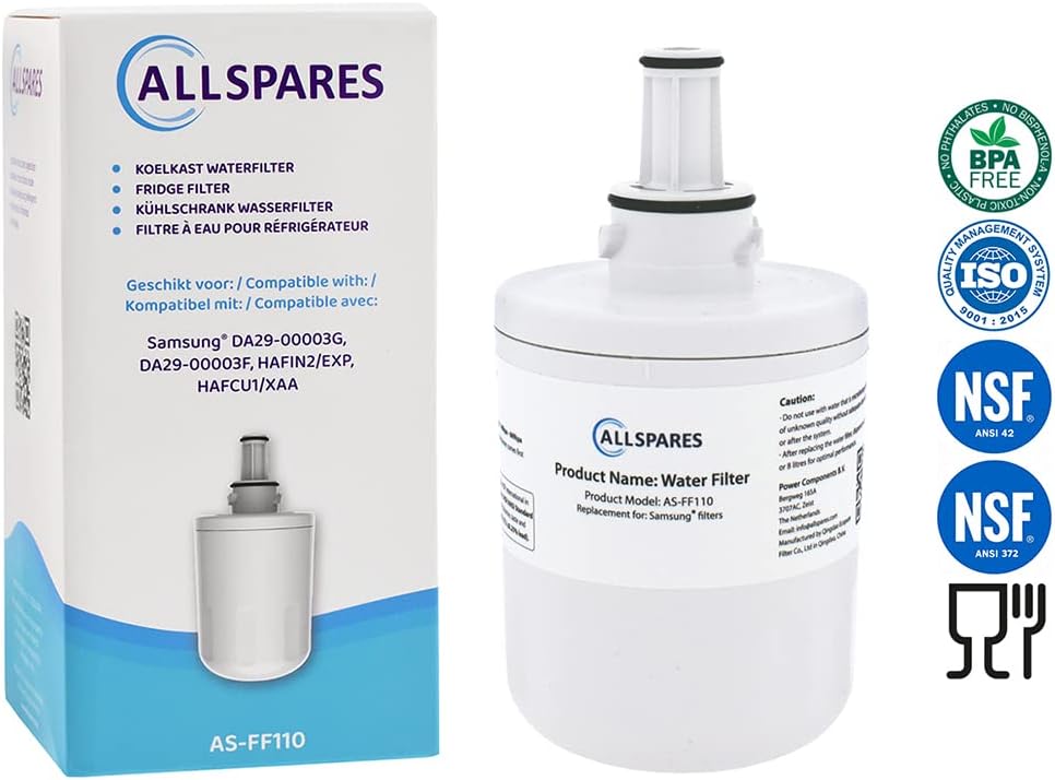 AllSpares Wasserfilter für Kühlschrank geeignet für Samsung Aqua Pure Plus DA29-00003G / HAFIN1 DA29