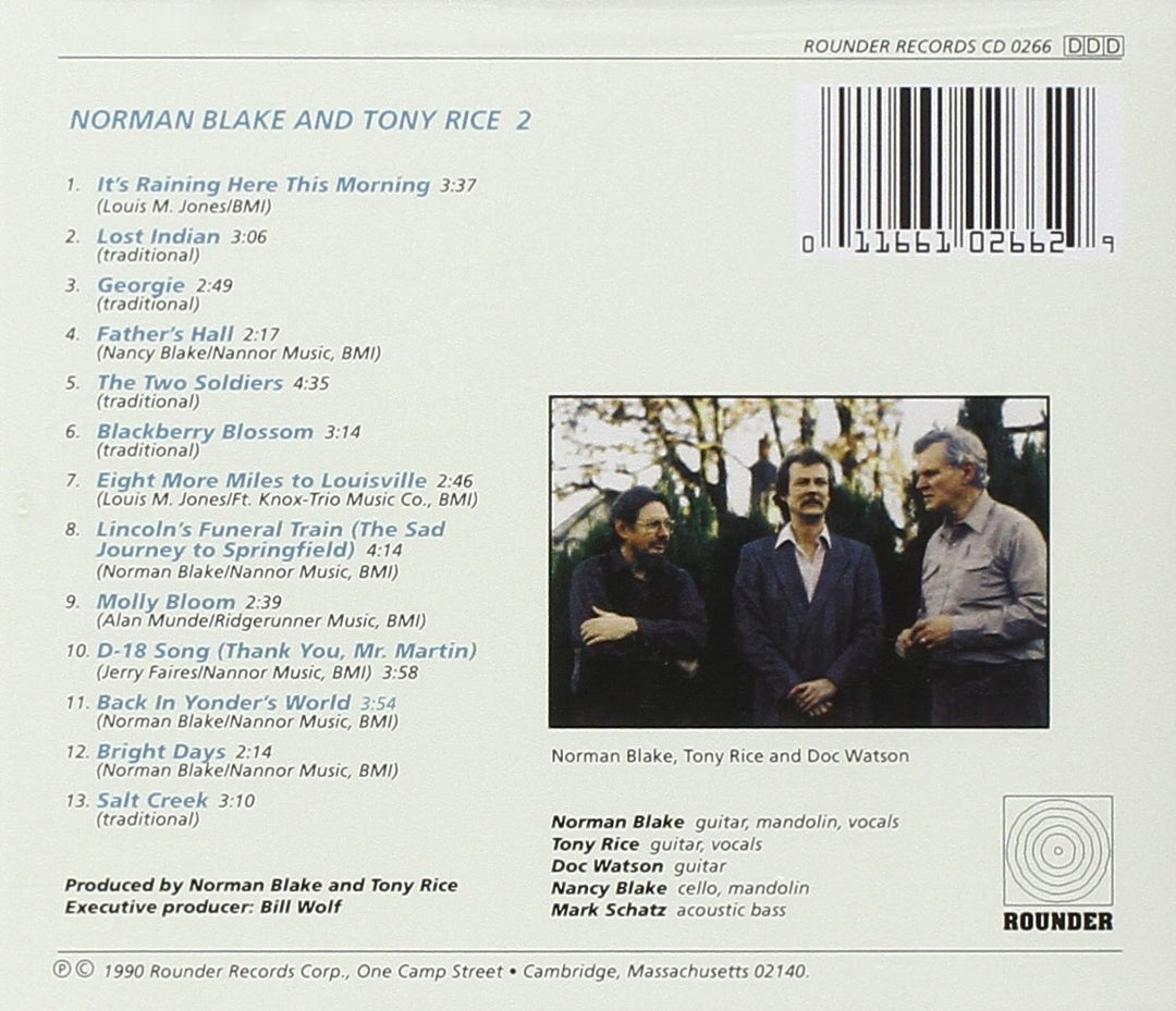 Blake+Rice 2, Audio-CD