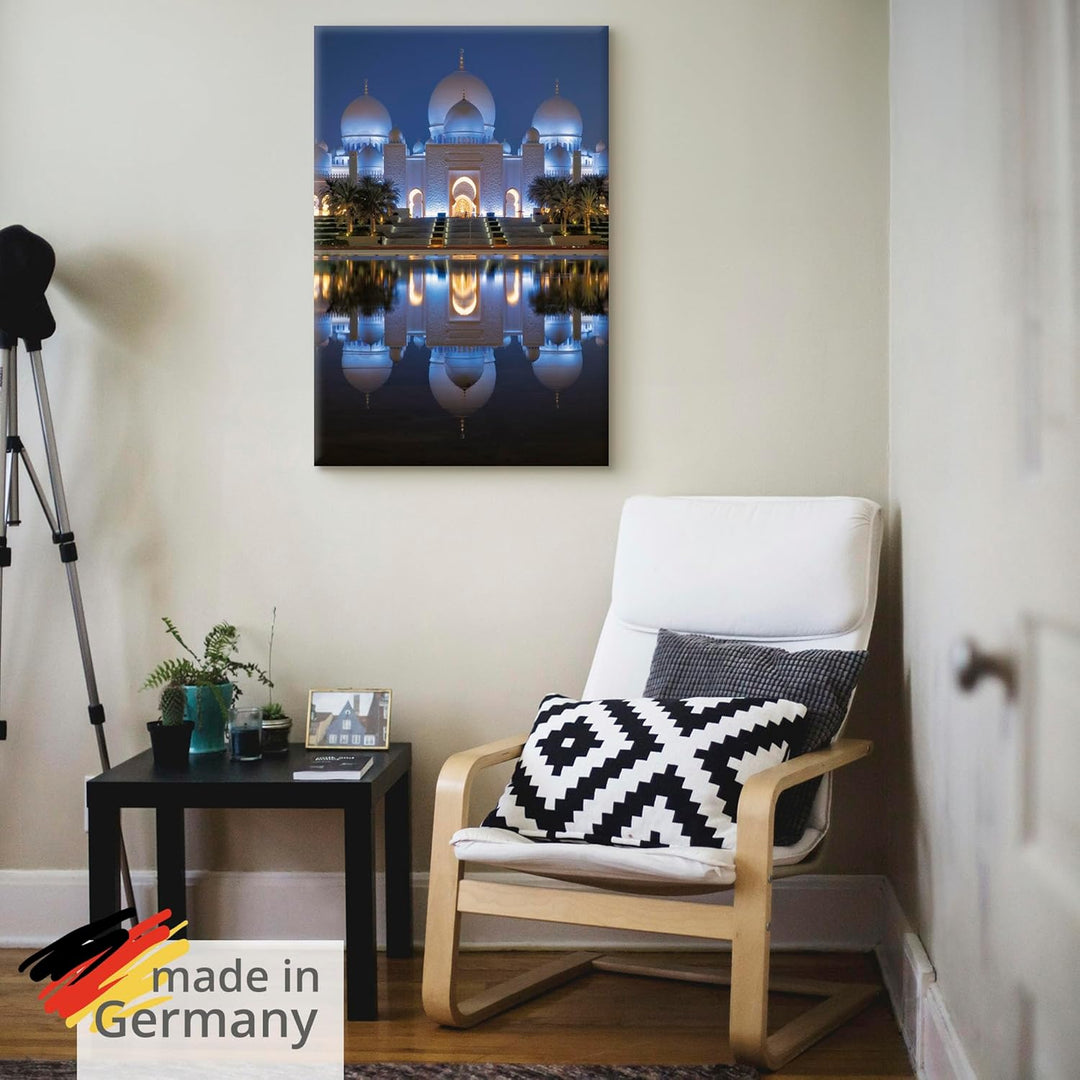 ARTland Leinwandbilder Wandbild Bild auf Leinwand 60x90 cm Moschee Scheich Zayid Islam Muslimische B