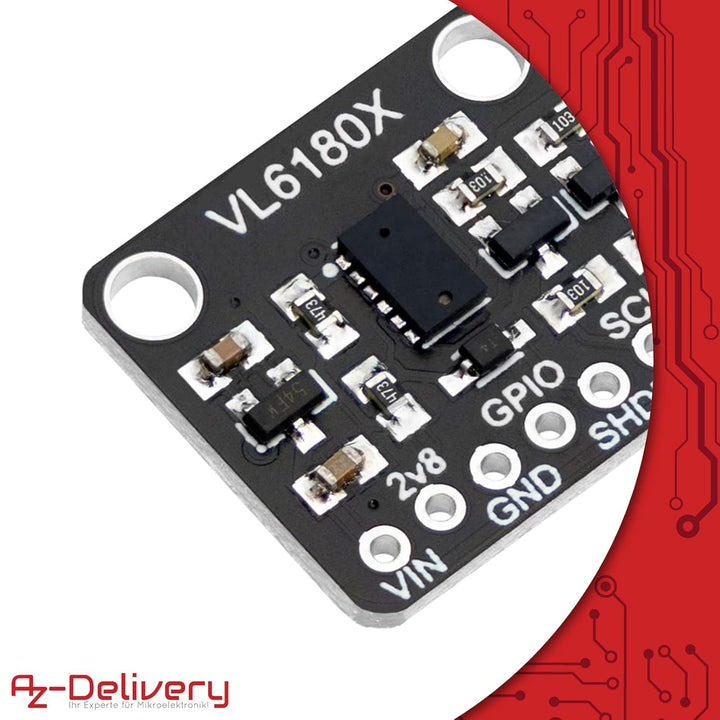 AZDelivery 5 x VL6180X Hochpräzisions Entfernungsmesser Optisches Entfernung Sensormodul mit Proximi