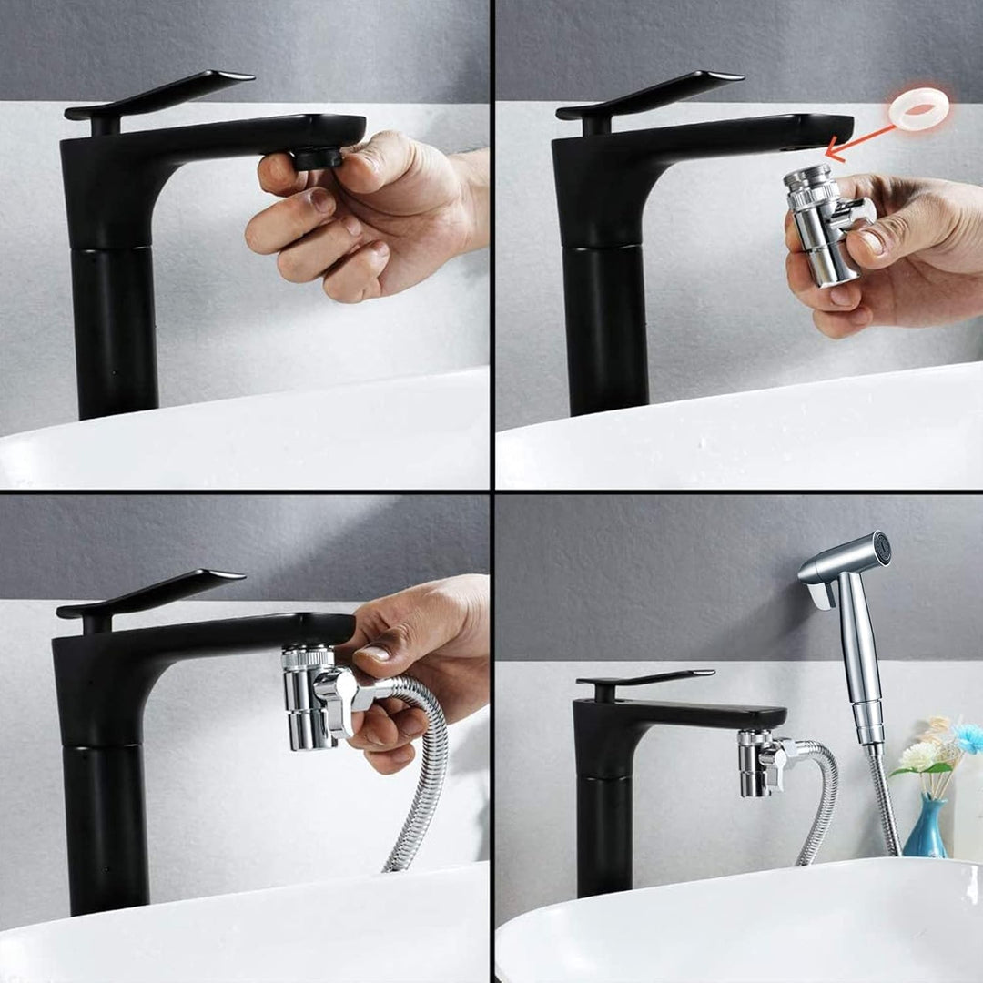Bidet Edelstahl Handbrause, handgehaltenes Bidet muslimische Edelstahldusche und Baby-Stoffwindelspr