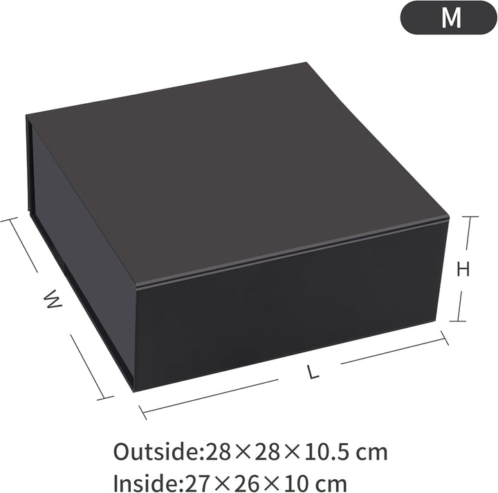 JiaWei Geschenkbox 1 Stück, 28x28x10.5 cm Geschenkkarton mit Magnetisch Deckel, Grusskarten & Gesche