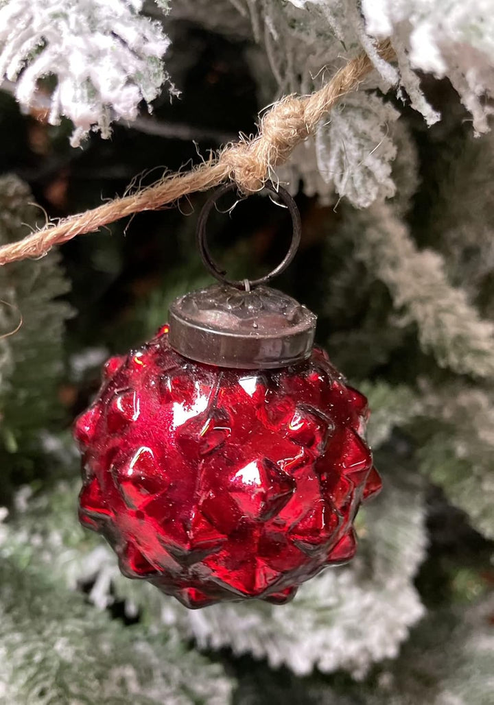 2er Set edle Luxus Glas Weihnachtskugelgirlanden Ø 5cm Weihnachtsbaum Kugeln Christbaumkugeln Weihna