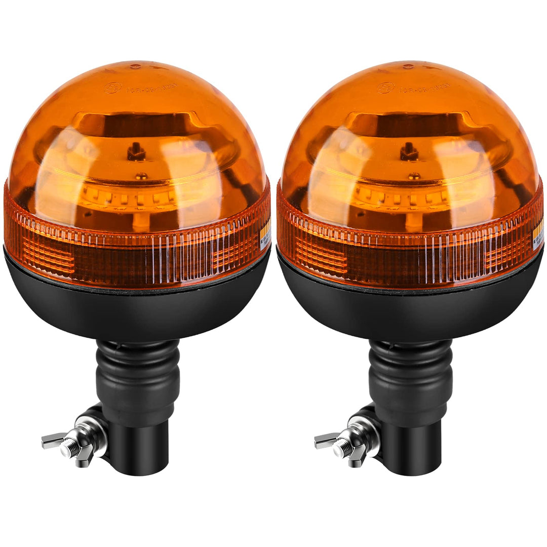 Justech 2x 24LEDs Rundumleuchte Amber Rundumkennleuchte Blinkleuchte Bernstein Drehblitzleuchte mit