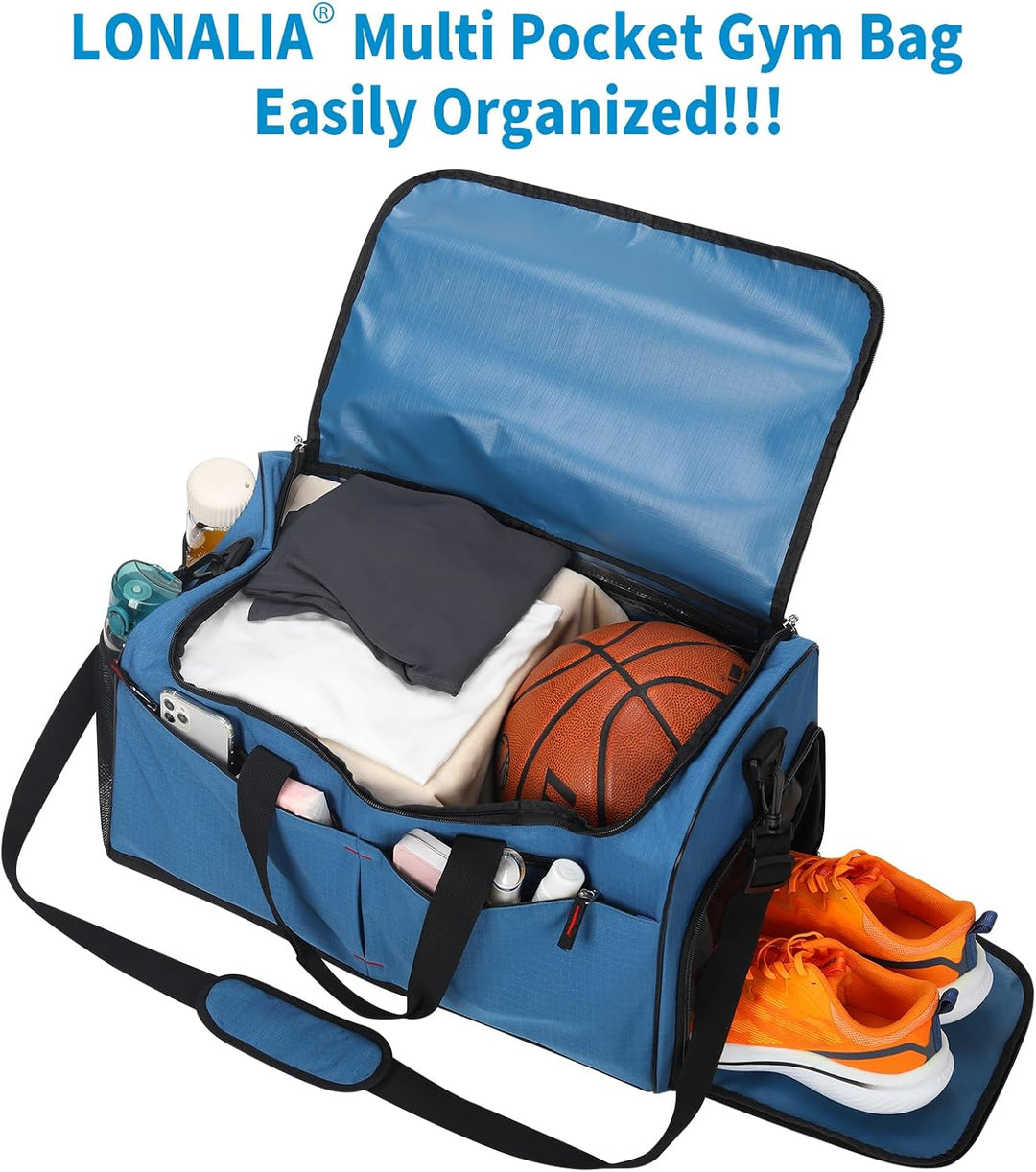 55L Sporttasche & Reisetasche für Herren Gross - mit Schuhfach & Nassfach - Trainingstasche, Tasche