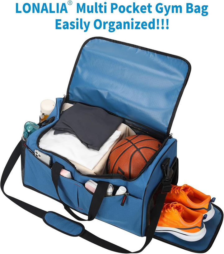 55L Sporttasche & Reisetasche für Herren Gross - mit Schuhfach & Nassfach - Trainingstasche, Tasche