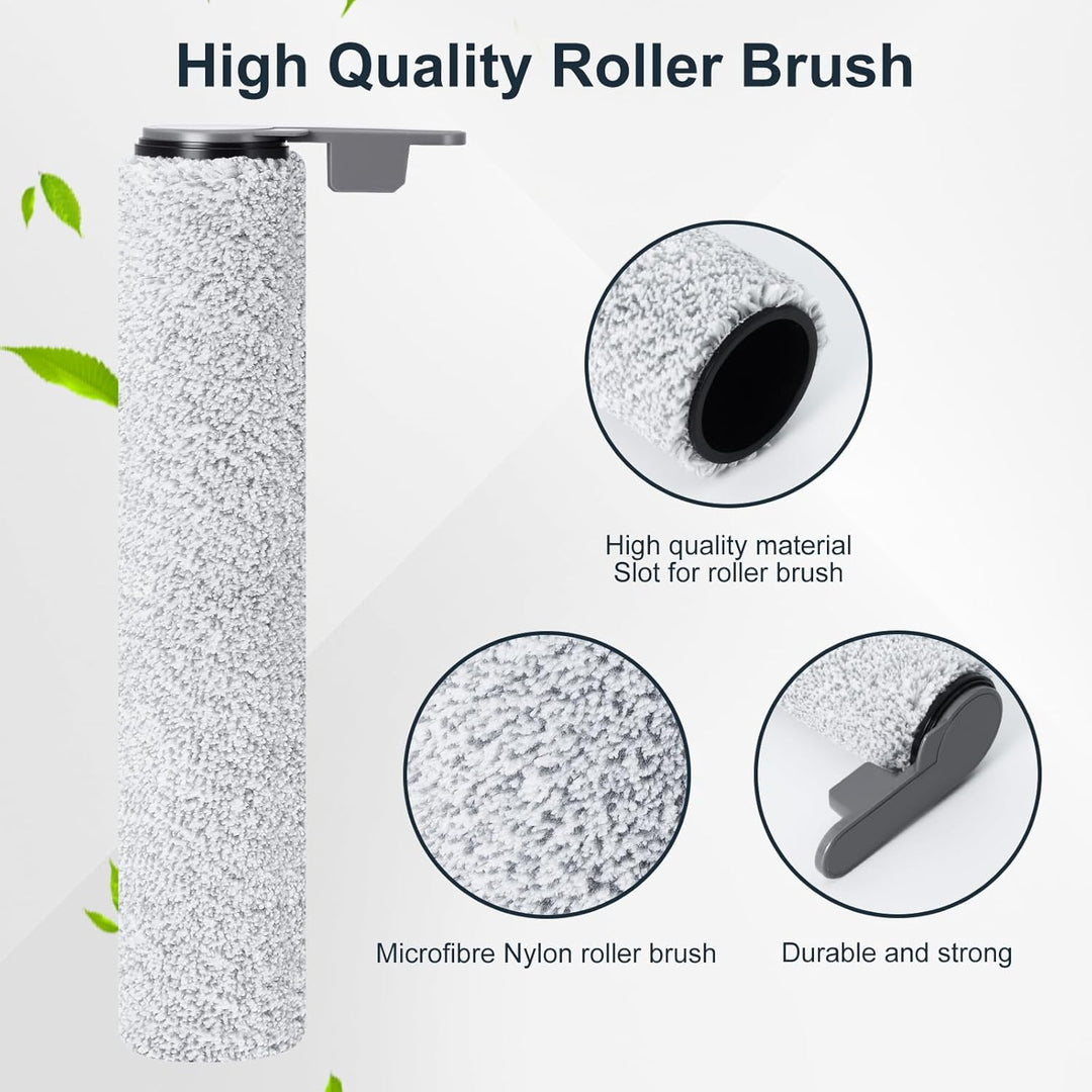 Bürstenrolle Filter Ersatzteile für JONR ED12 Pro Nass Trockensauger Akku, 2 Bürstenrollen + 3 Watte