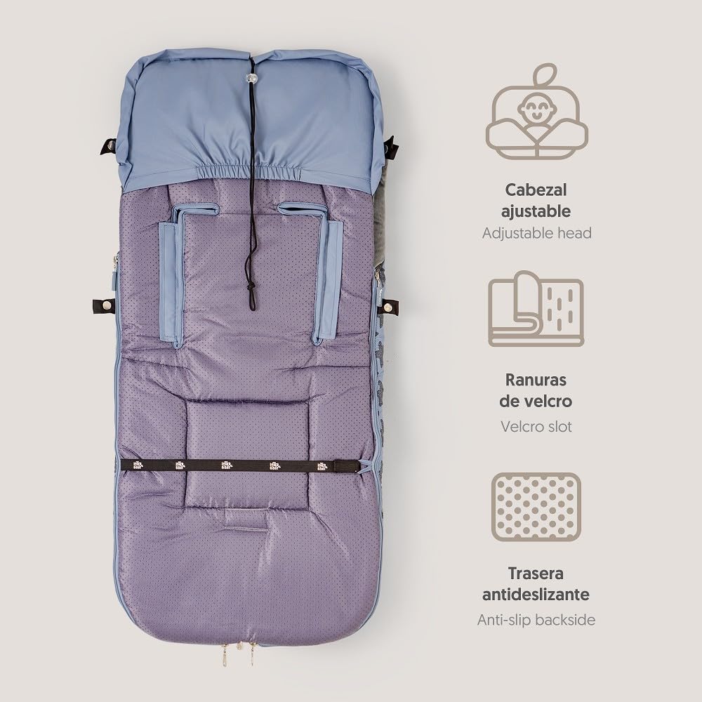 Universal WinterFusssack "Star Marino" für Kinderwagen, grau