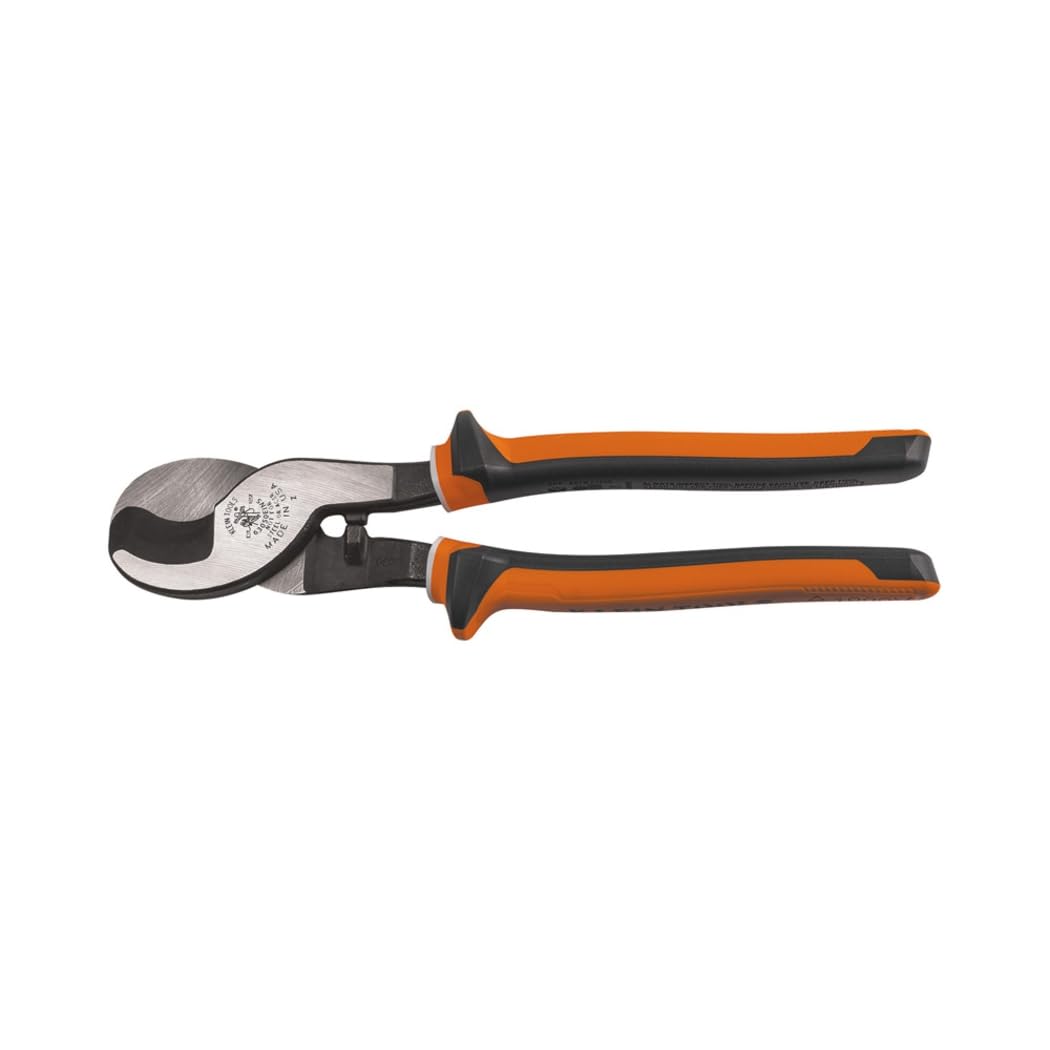 KLEIN TOOLS Elektriker-Kabelschneider, isoliert, hohe Hebelwirkung Slim, Slim