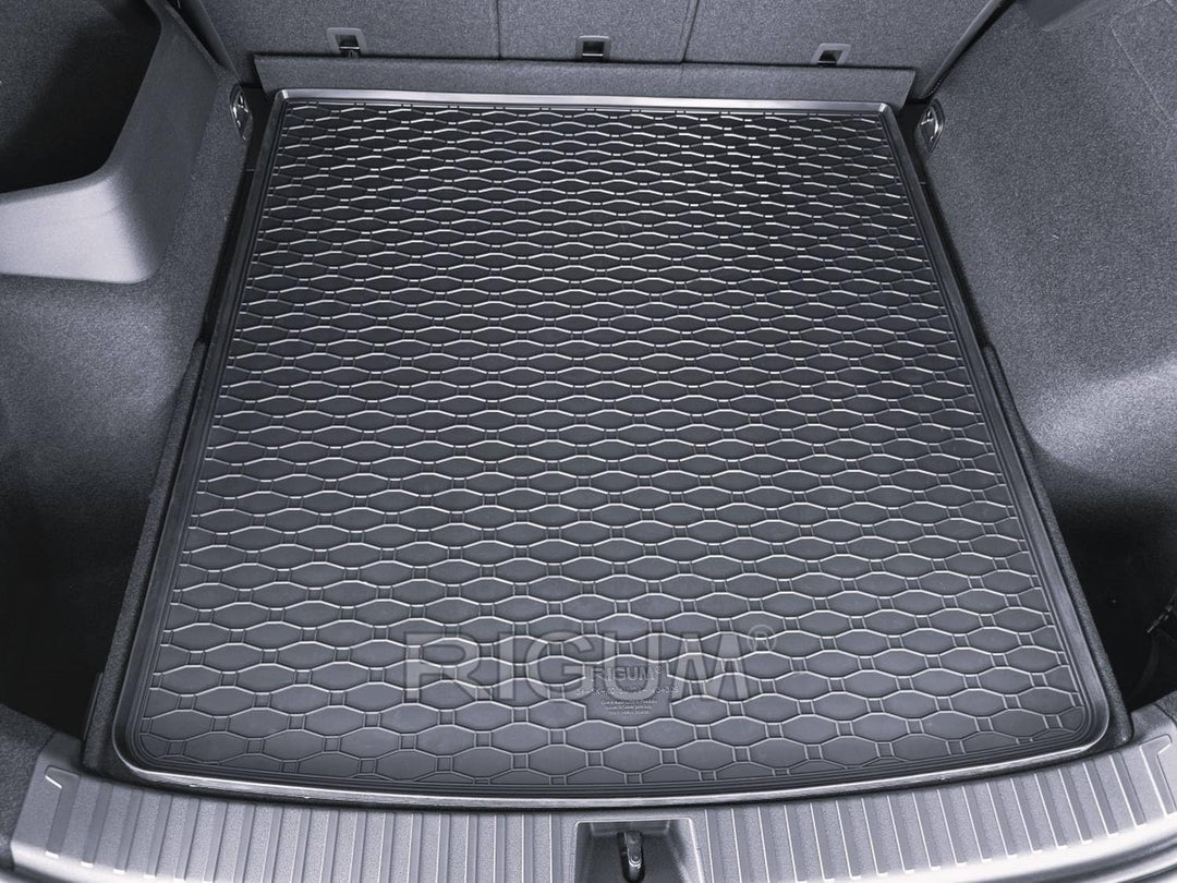 Gummi Kofferraummatte passend für Skoda Kodiaq II ab 12/2023/VW Tayron ab 2024 (5-Sitzer) mit höhenv