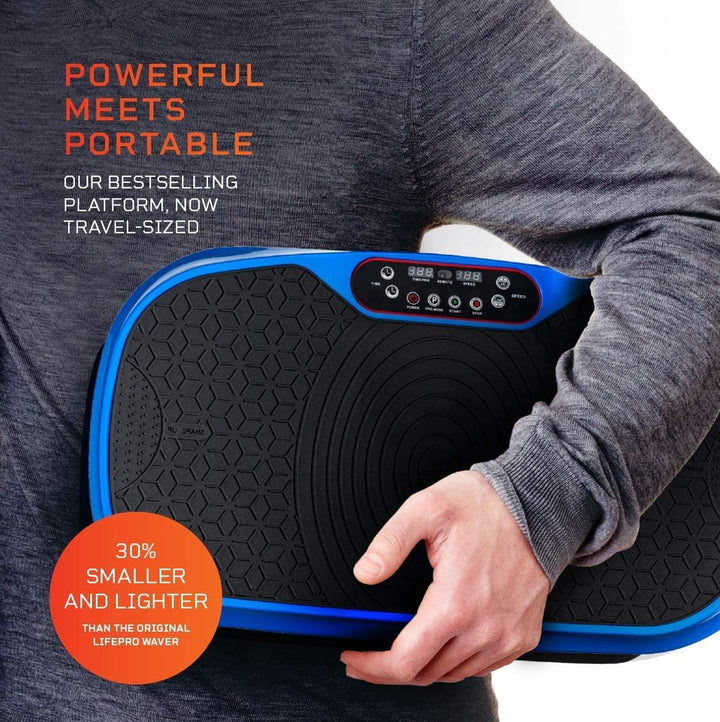 Lifepro Waver Mini Vibration Plate Exercise Machine with Remote & Bands - Compact Whole Body Vibrati