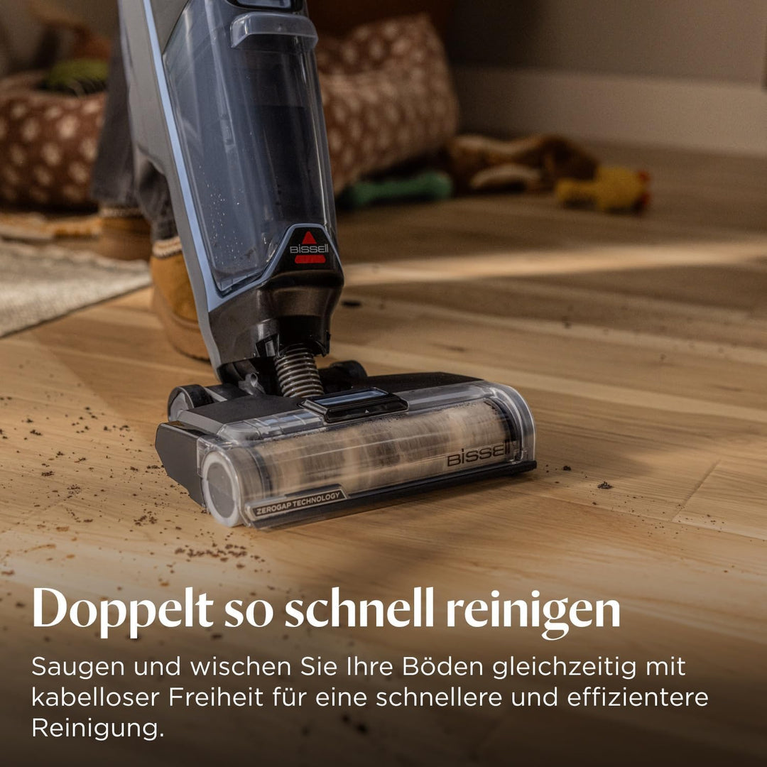 Bissell CrossWave Edge Cordless, kabelloser Staubsauger mit Wischfunktion, leistungsstarke Reinigung