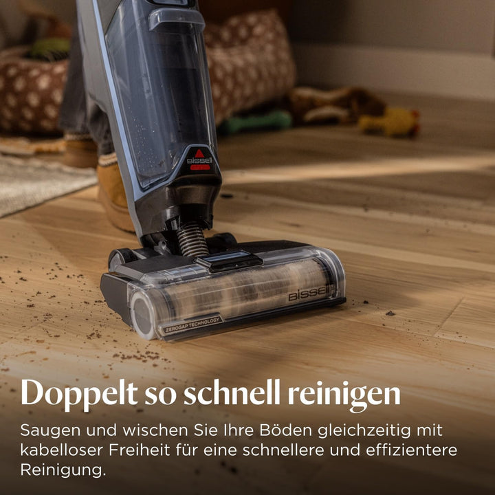 Bissell CrossWave Edge Cordless, kabelloser Staubsauger mit Wischfunktion, leistungsstarke Reinigung
