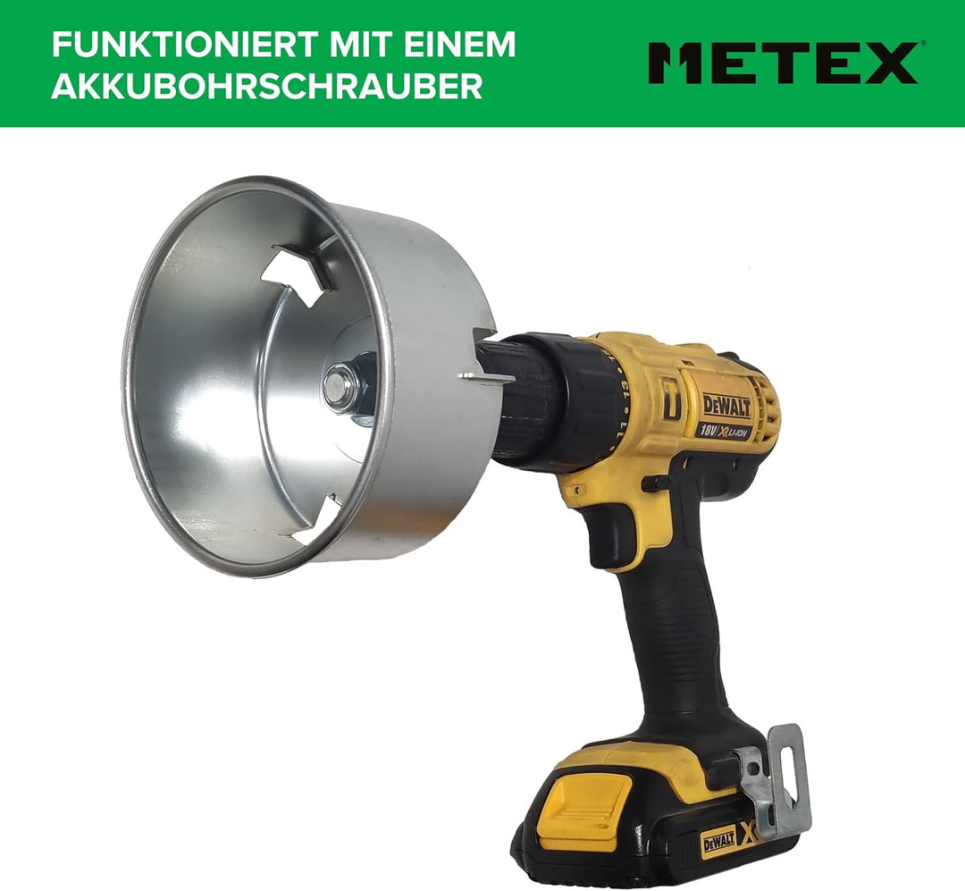 Metex Chamf 110 mm PVC Kunststoff Boden Drainage Rohr Fasen Werkzeug – Bohrmaschine montiert