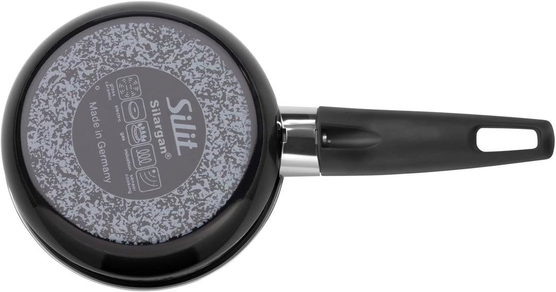 Silit Modesto Line Stielkasserolle 16cm ohne Deckel, kleiner Topf 1,3l, Milchtopf Induktion, Kochtop
