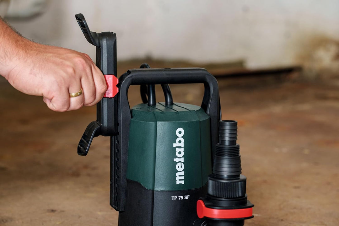 metabo Klarwasser‑Tauchpumpe TP 75 SF - 280 W, 7500 l/h, 6 m Förderhöhe, flachabsaugend bis 1 mm - S