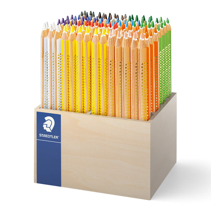 STAEDTLER Buntstift Noris jumbo, erhöhte Bruchfestigkeit, Dreikantform, ABS-System, attraktive Stern