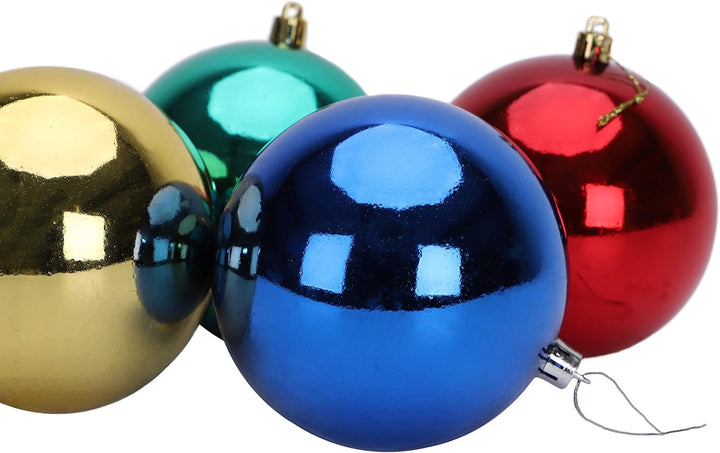 Toyland® 10 extra grosse Christbaumkugeln in 100 mm Farbe - Christbaumschmuck (Sortiert), Sortiert