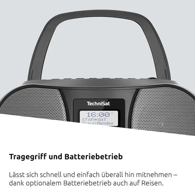 TechniSat DIGITRADIO 1990 - Stereo-Boombox mit DAB+/UKW-Radio und CD-Player (Bluetooth-Audiostreamin