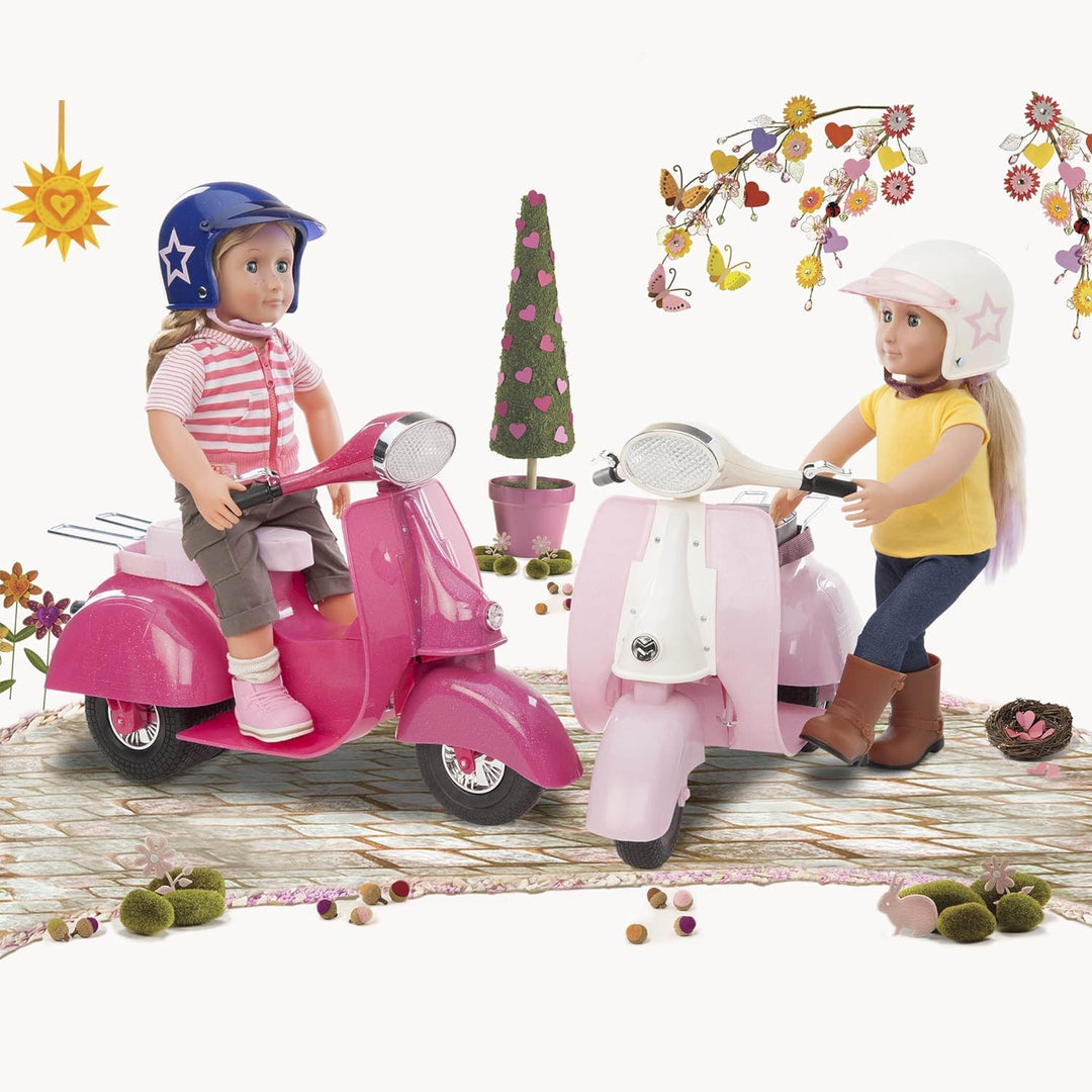 Our Generation – Fahrzeug-Spielset – Rosa & Elfenbein – 46 cm Puppenzubehör – Rollenspiel – Spielzeu
